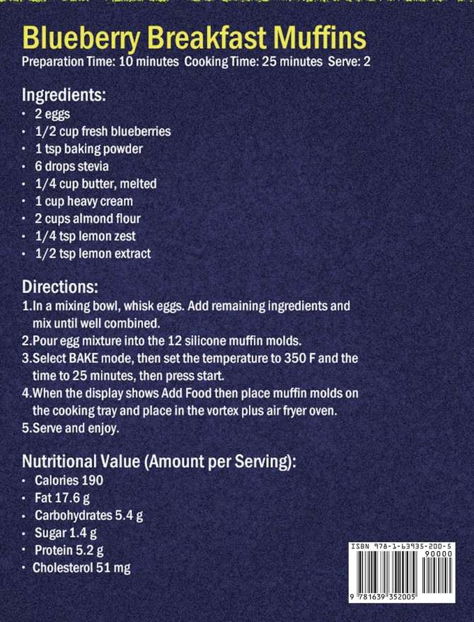 Instant Vortex Air Fryer Oven Cookbook for Two