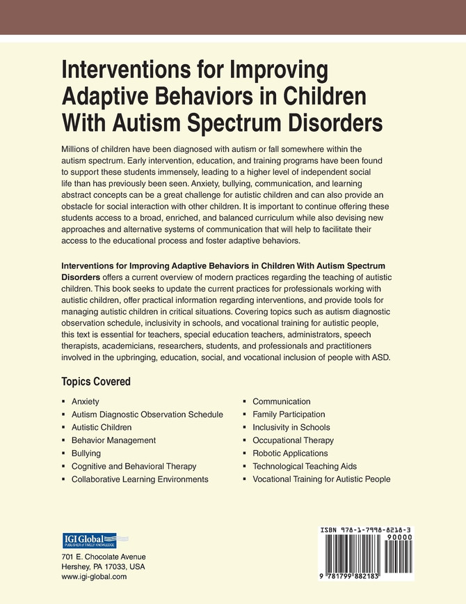 Interventions for Improving Adaptive Behaviors in Children With Autism Spectrum Disorders
