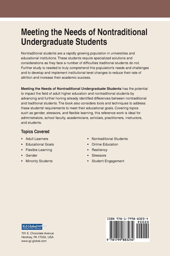 Meeting the Needs of Nontraditional Undergraduate Students