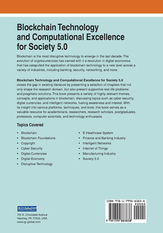 Blockchain Technology and Computational Excellence for Society 5.0