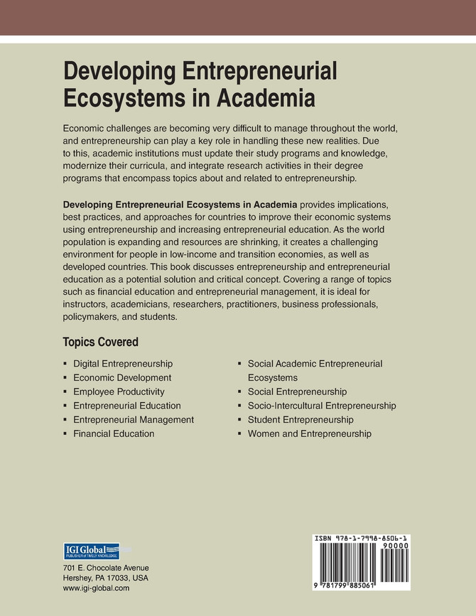 Developing Entrepreneurial Ecosystems in Academia