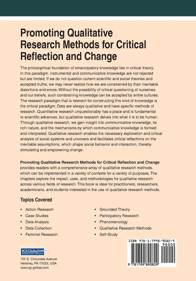 Promoting Qualitative Research Methods for Critical Reflection and Change