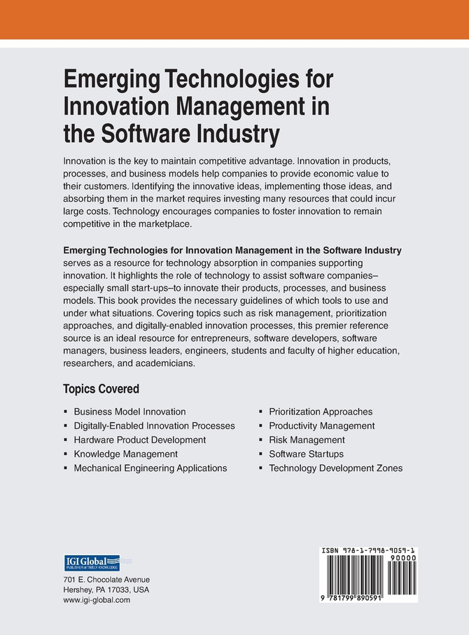 Emerging Technologies for Innovation Management in the Software Industry