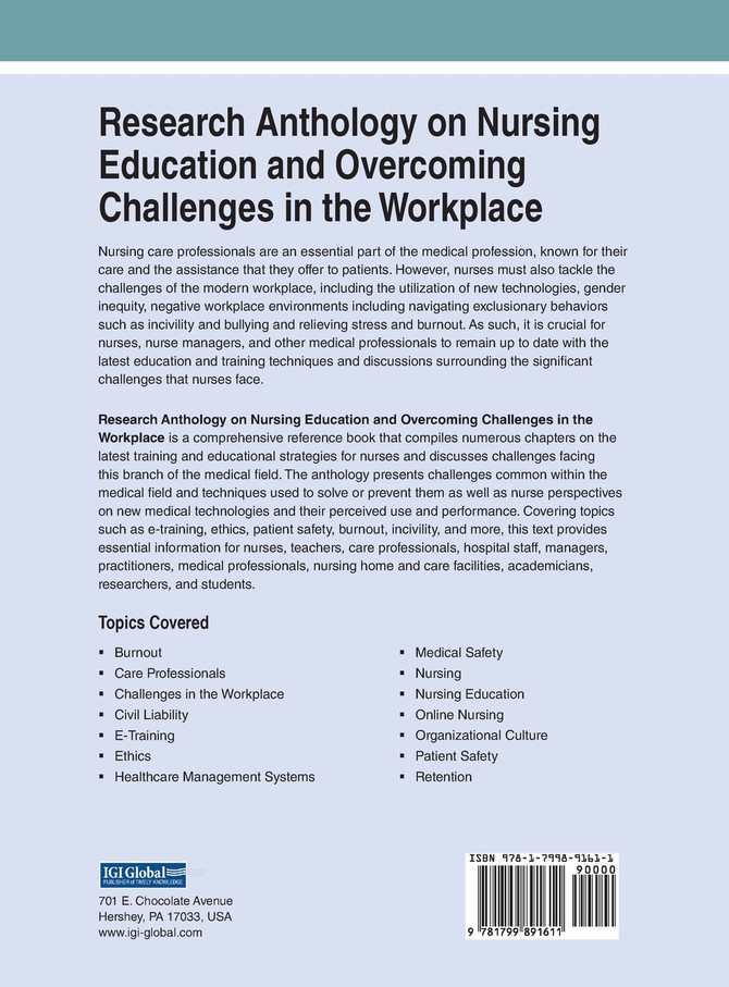 Research Anthology on Nursing Education and Overcoming Challenges in the Workplace