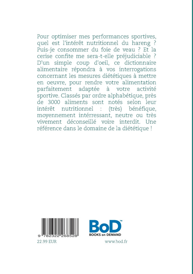 Dictionnaire alimentaire de l'activité sportive