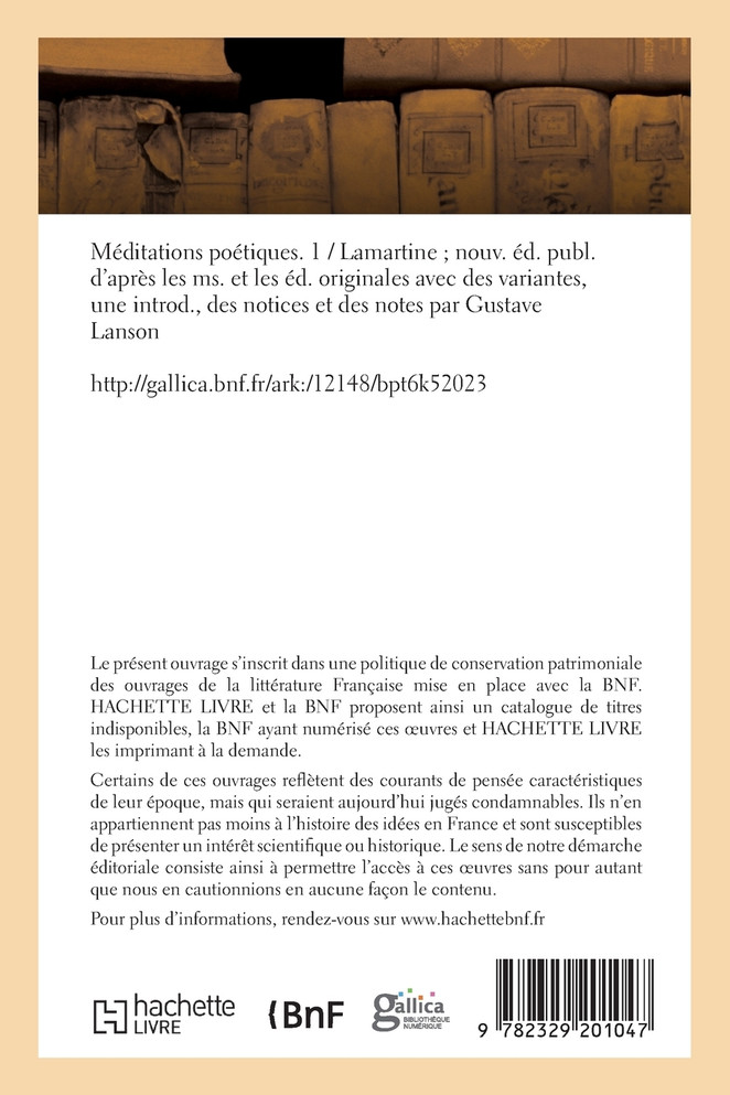 Méditations poétiques. Tome 1