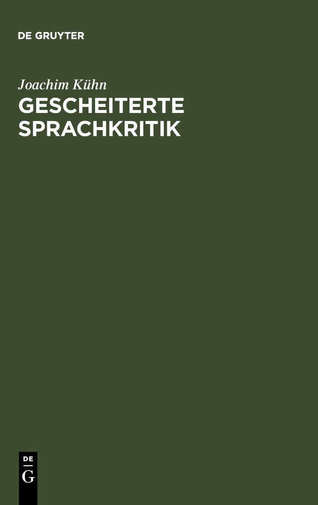 Gescheiterte Sprachkritik