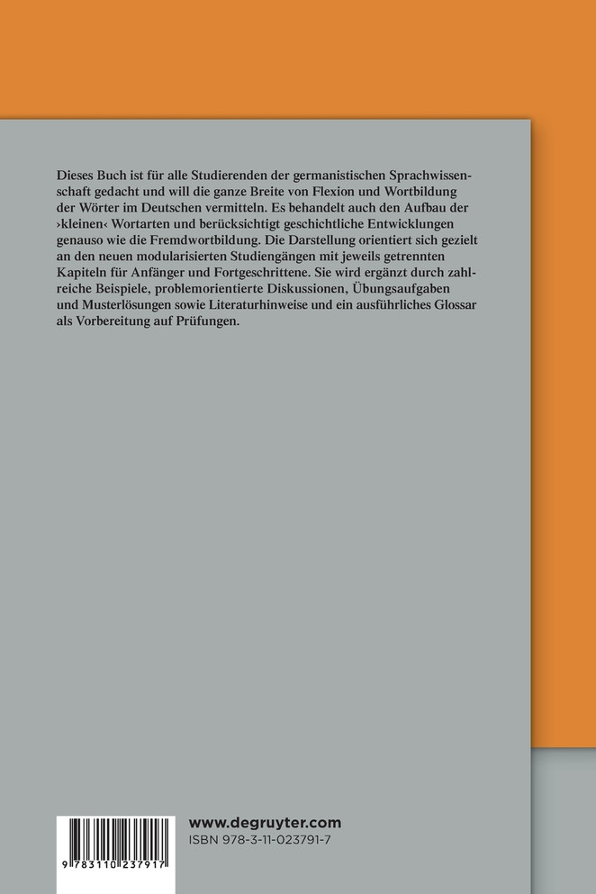 Grundzüge der Morphologie des Deutschen