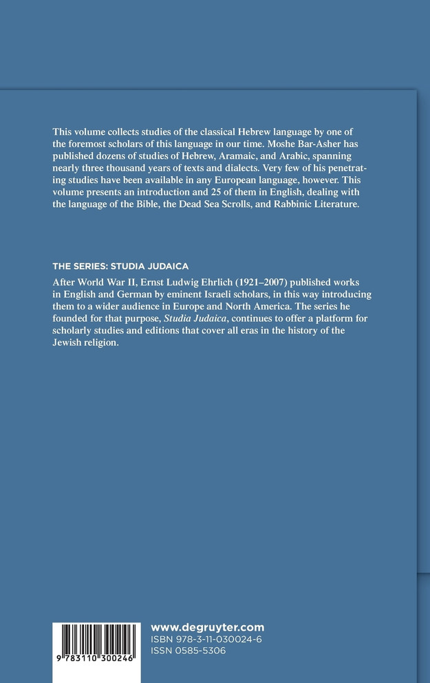 Studies in Classical Hebrew