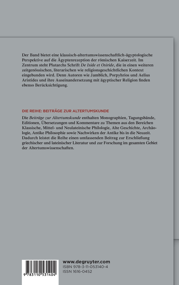 Platonismus und spätägyptische Religion