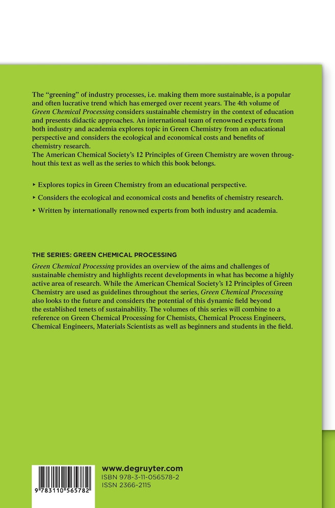 Green Chemistry Education