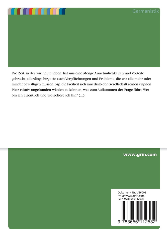 Identitätsstiftung in Johann Heinrich Jung-Stillings Autobiografie