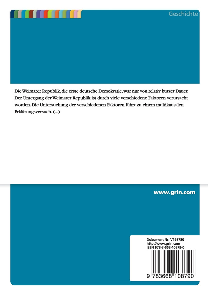 Die SPD in der Endphase der Weimarer Republik
