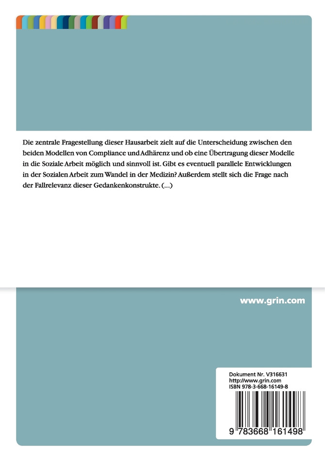 Adhärenz vs. Compliance aus der Perspektive der Sozialen Arbeit