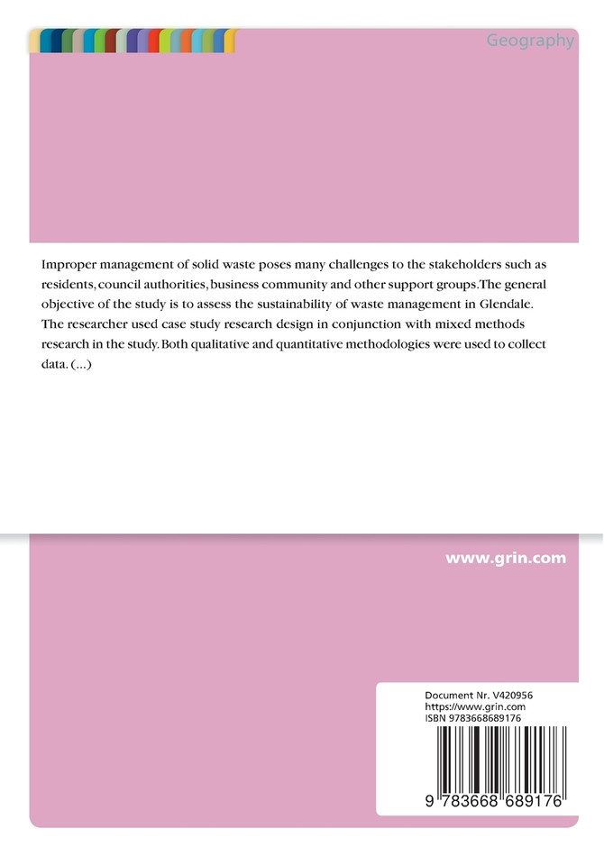 An assessment of solid waste management in a local authority