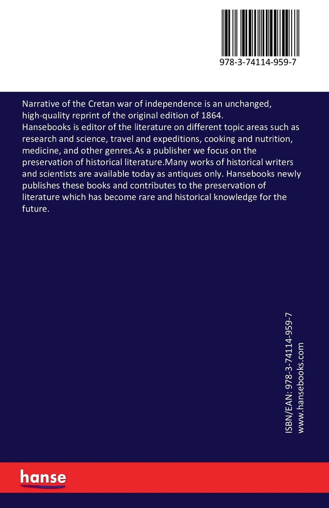 Narrative of the Cretan war of independence