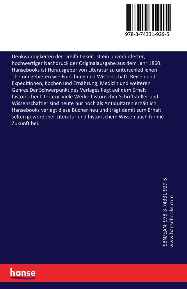 Denkwürdigkeiten der Dreifaltigkeit