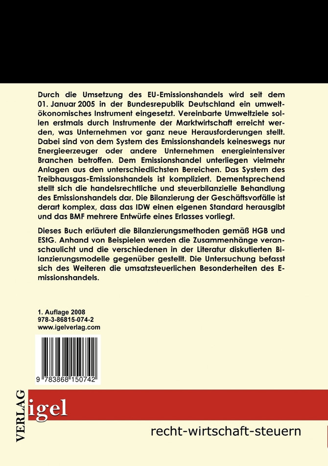 Emissionszertifikate im Handels- und Steuerrecht