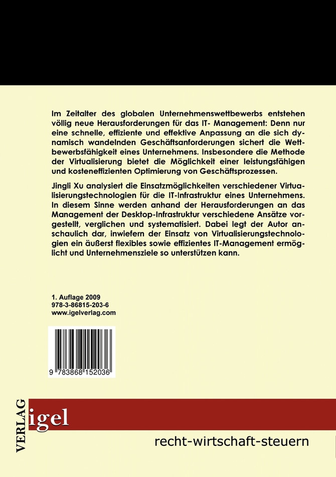 Virtualisierung als Möglichkeit der Optimierung des IT- Managements