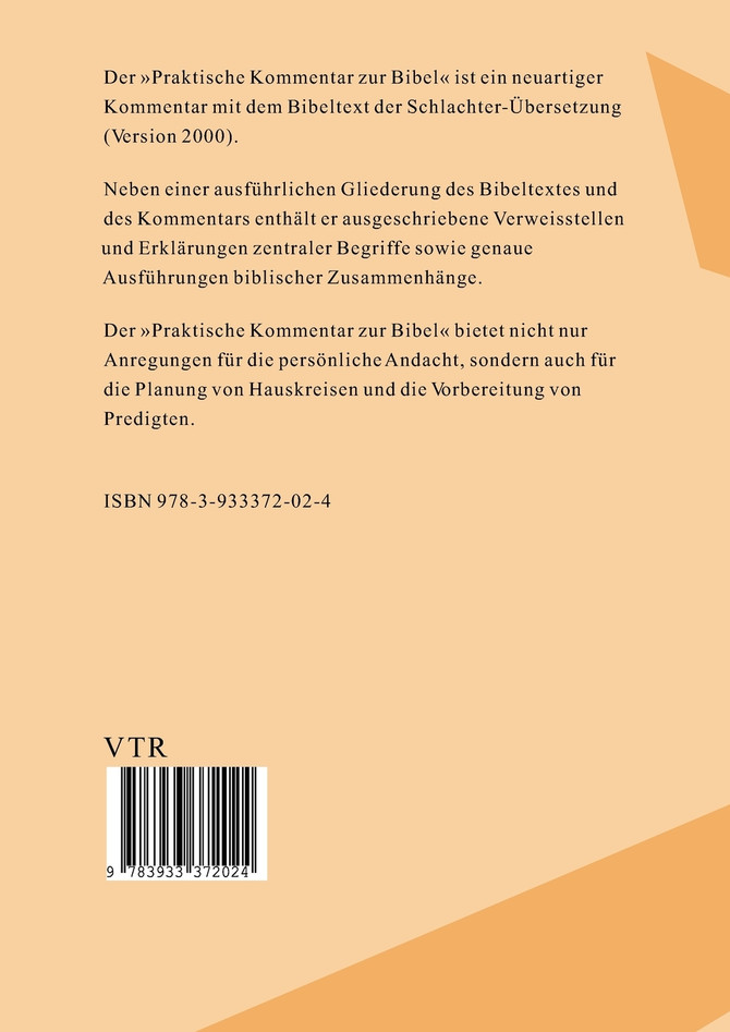 Praktischer Kommentar Zur Bibel