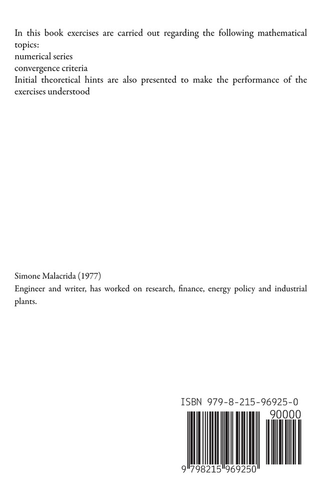 Exercises of Numerical Series