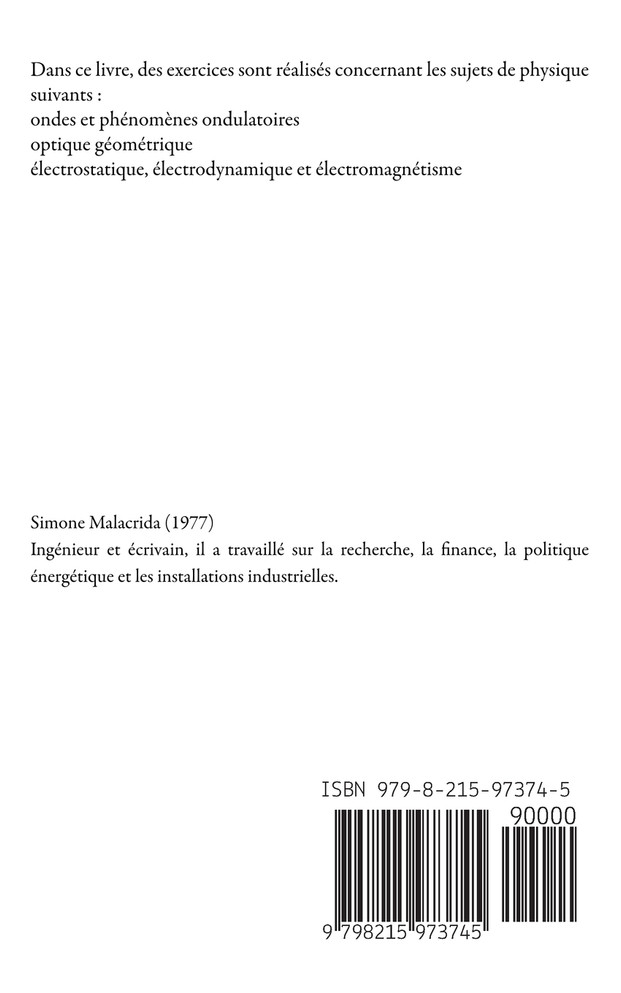 Exercices d'Ondes, d'Optique et d'Électromagnétisme