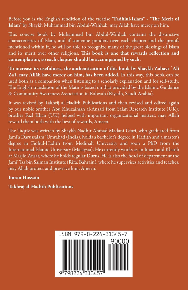 The Merit of Islam - Fadhlul Islam - Shaykh Muhammad bin Abdul Wahhab