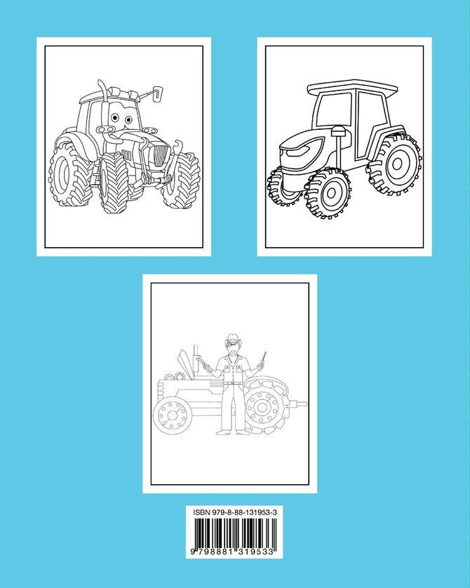 Trattori Agricoli Libro da Colorare