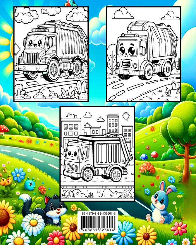 Livre de coloriage des Camions Ordures