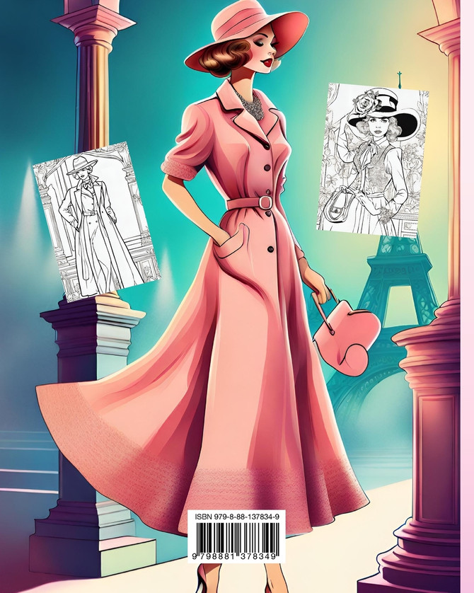 Vintage Fashion Coloring Book