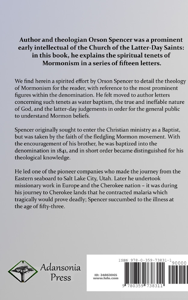 Letters Exhibiting the Most Prominent Doctrines of the Church of Jesus Christ of Latter-Day Saints (Hardcover)