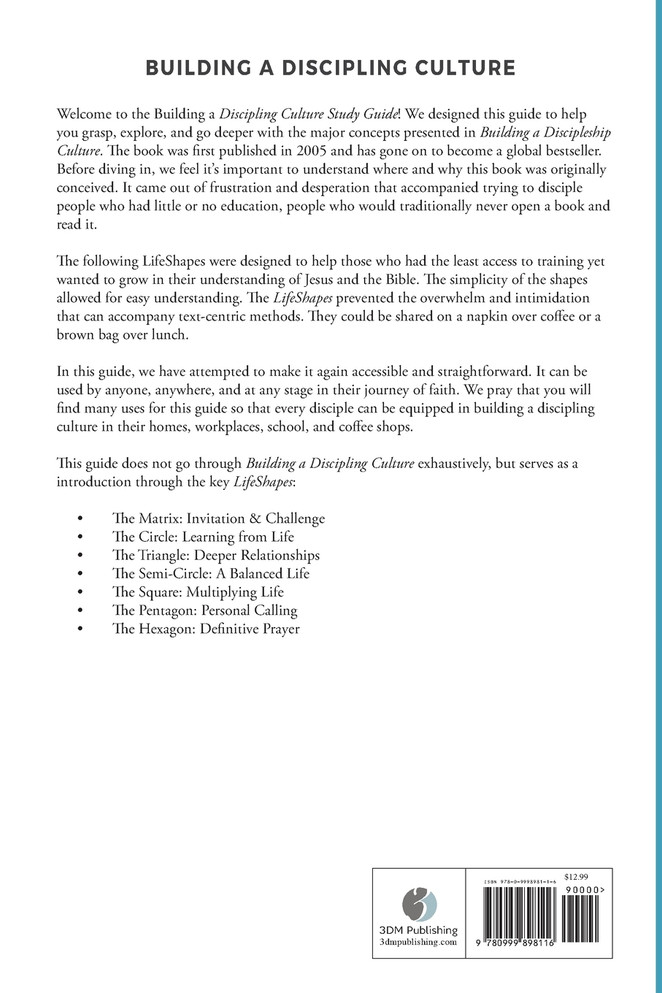 Building A Discipling Culture Study Guide
