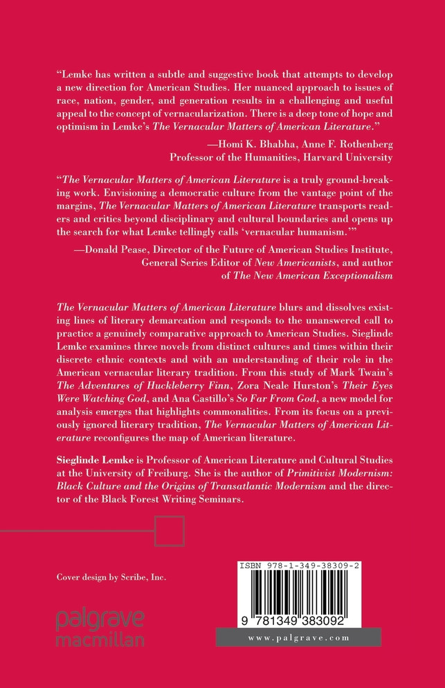 The Vernacular Matters of American Literature