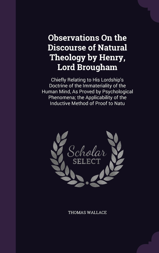Observations On the Discourse of Natural Theology by Henry, Lord Brougham