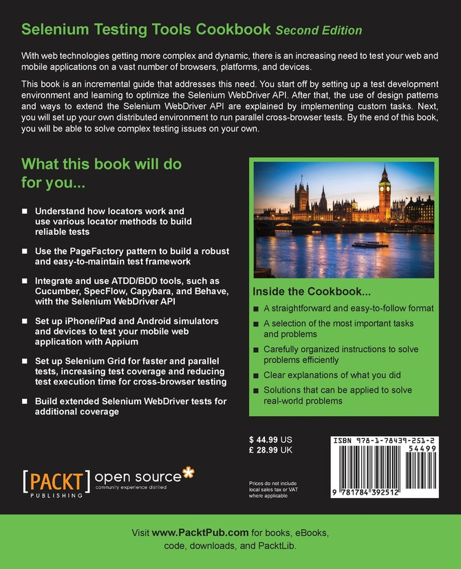 Selenium Testing Tools Cookbook