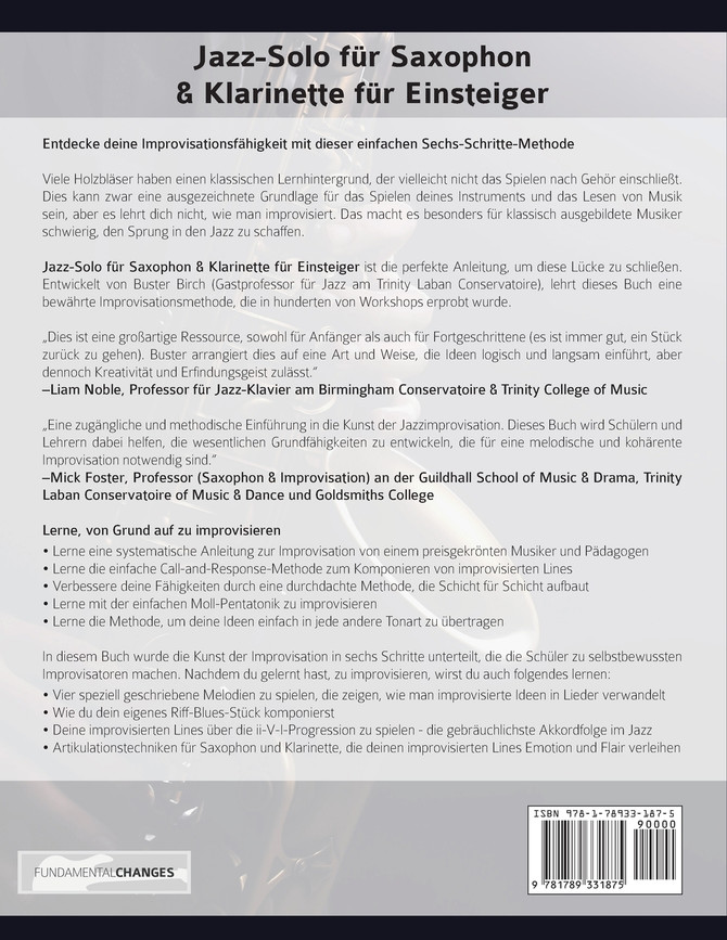 Jazz-Solo für Saxophon & Klarinette für Einsteiger