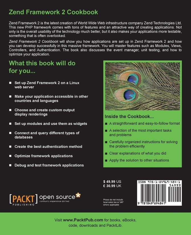 Zend Framework 2 Cookbook