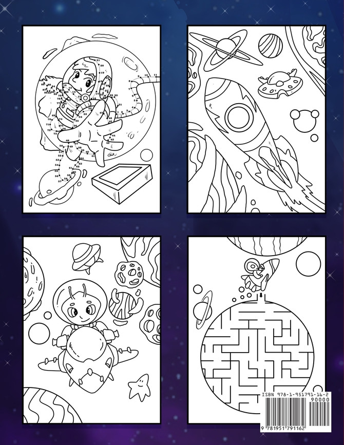 Space Coloring and Activity Book for Kids