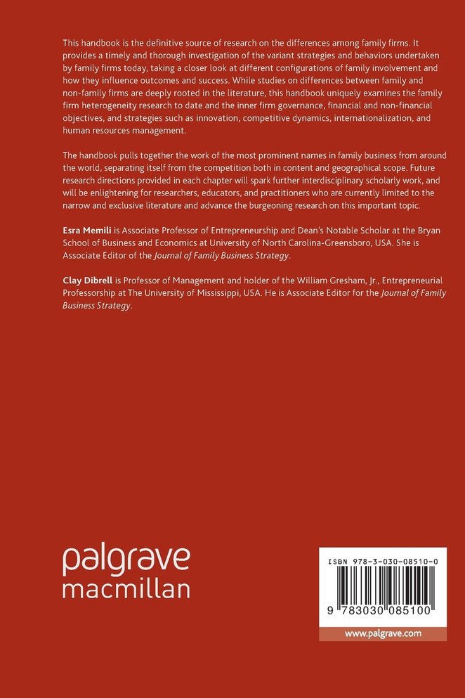 The Palgrave Handbook of Heterogeneity among Family Firms