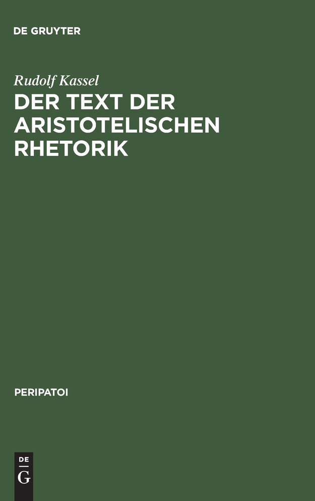 Der Text der aristotelischen Rhetorik