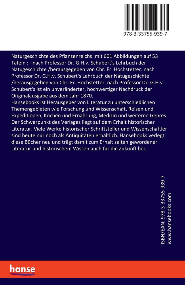 Naturgeschichte des Pflanzenreichs