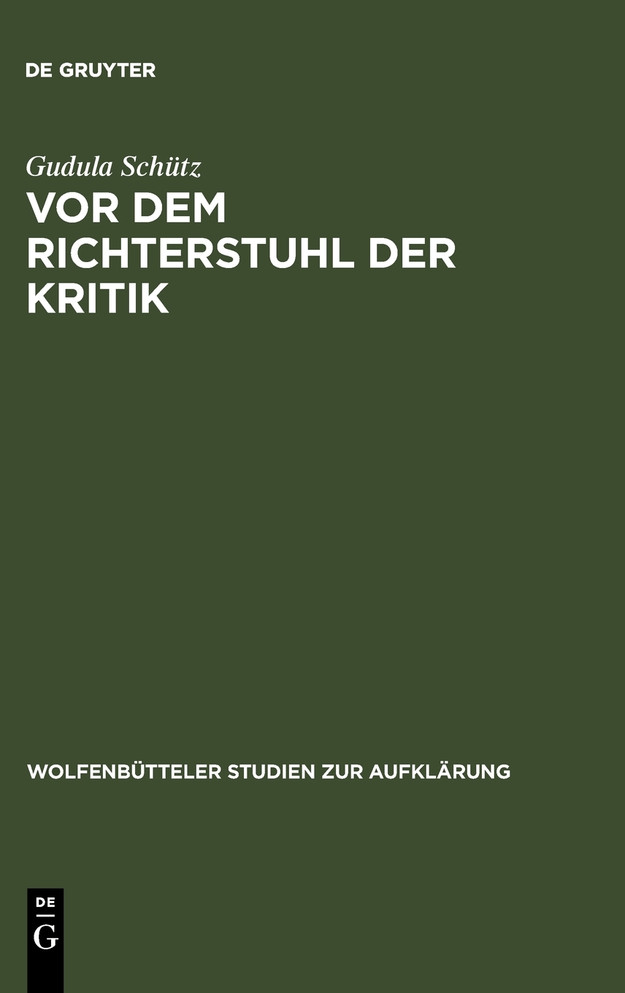 Vor dem Richterstuhl der Kritik