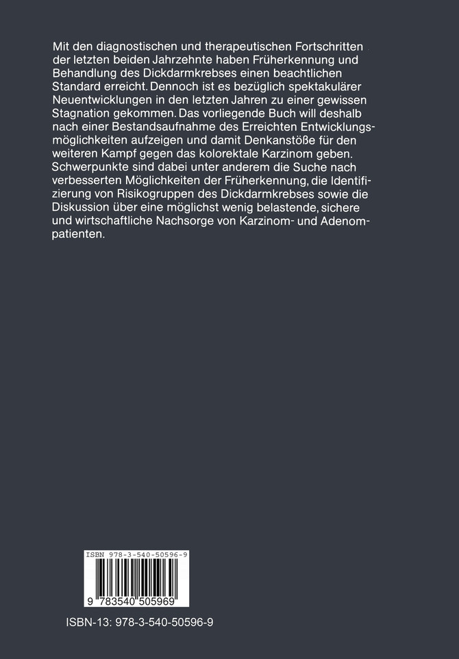 Früherkennung und Nachsorge des Dickdarmkrebses