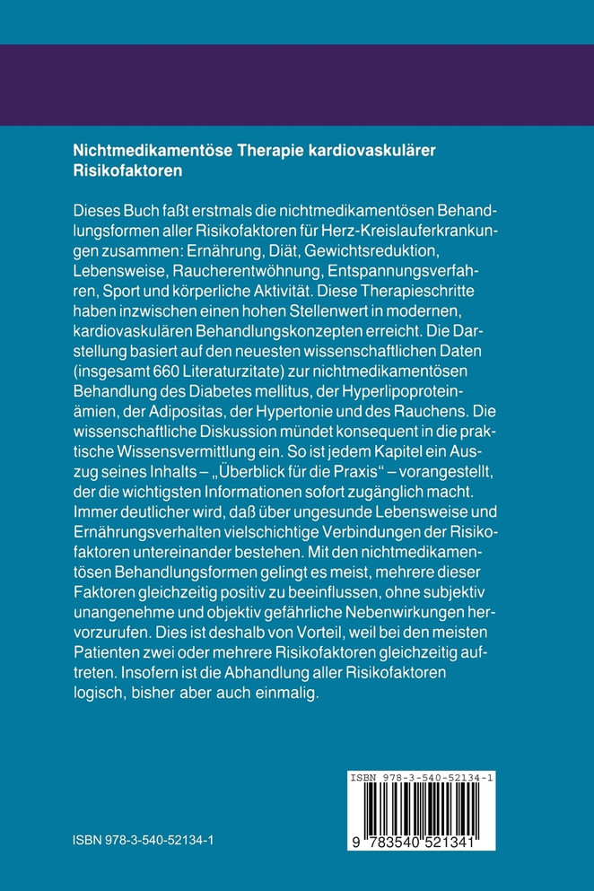 Nichtmedikamentöse Therapie kardiovaskulärer Risikofaktoren