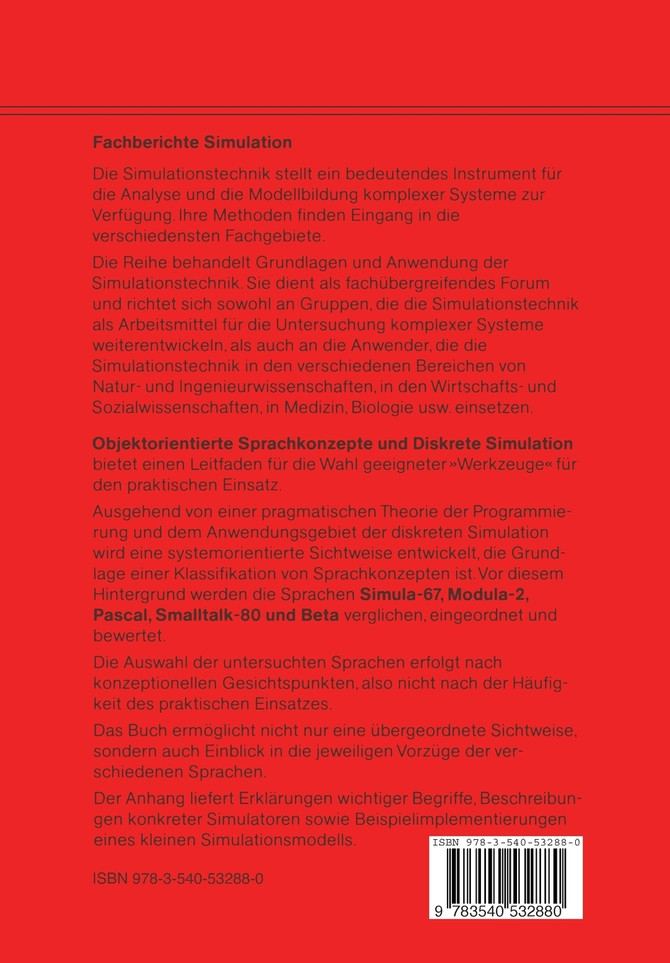 Objektorientierte Sprachkonzepte und Diskrete Simulation