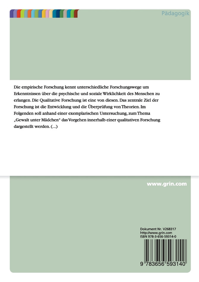 Qualitative Forschungsmethoden in der Erziehungswissenschaft