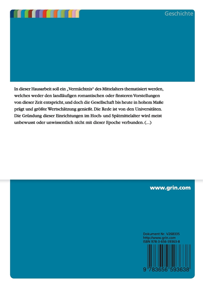 Stammt die Universität aus dem Mittelalter?
