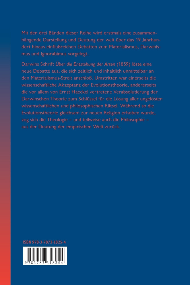 Weltanschauung, Philosophie und Naturwissenschaft im 19. Jahrhundert / Weltanschauung, Philosophie und Naturwissenschaft im 19. Jahrhundert