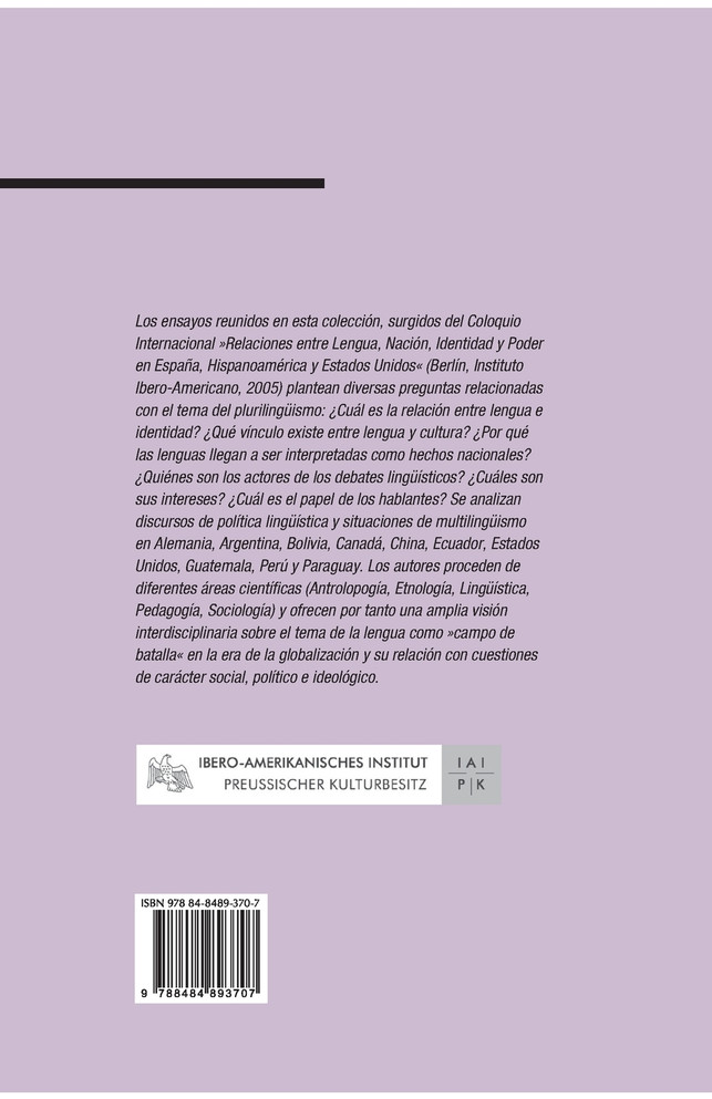 Lengua, Nación e Identidad