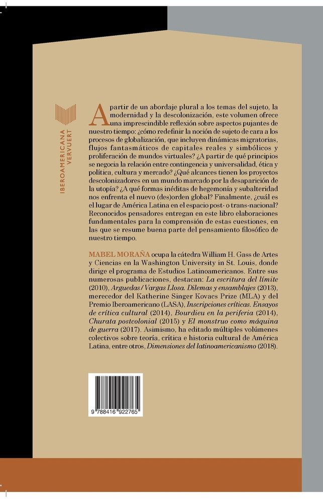 Sujeto, decolonización, transmodernidad